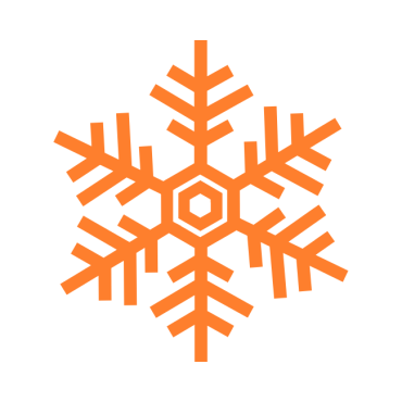Orange snowflake illustration