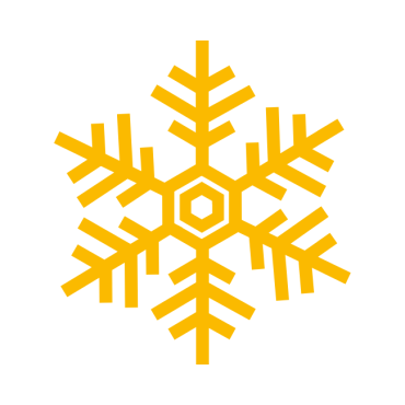 Yellow snowflake illustration