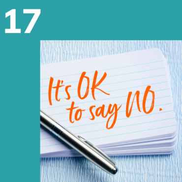 Photo of a note saying it's ok to say no