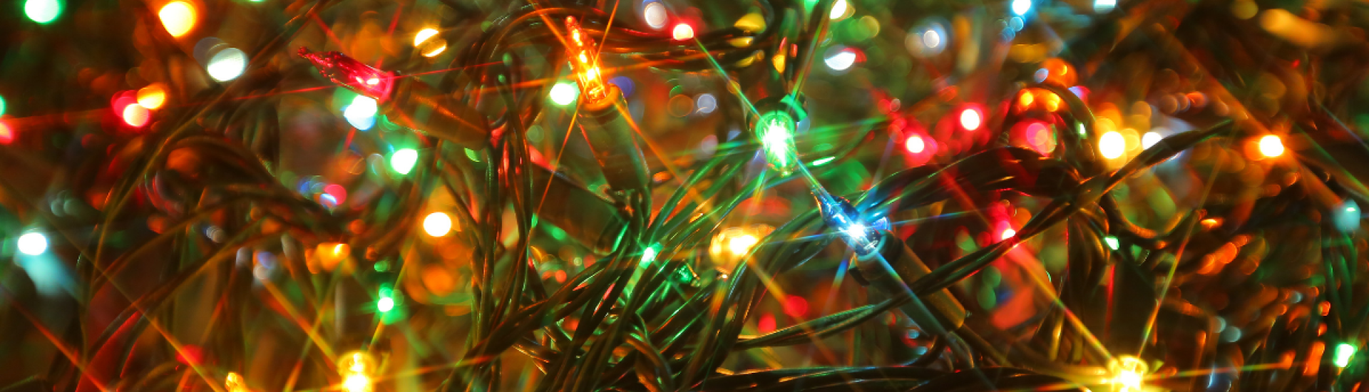 Colourful Christmas lights