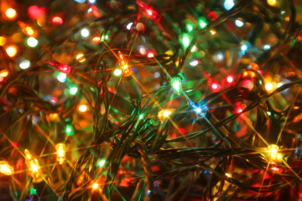 Colourful Christmas lights